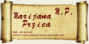 Marijana Pržica vizit kartica
